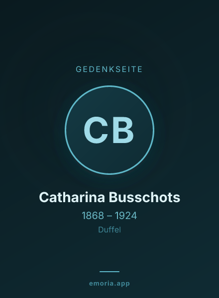 Gedenkportrait von Catharina Busschots