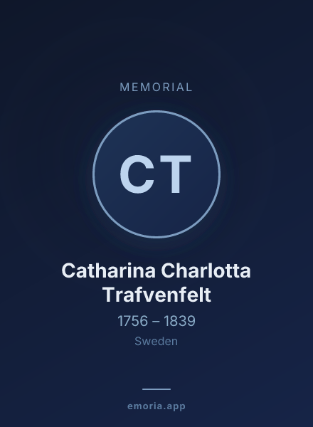 Memorial portrait of Catharina Charlotta Trafvenfelt