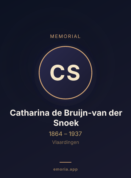 Memorial portrait of Catharina de Bruijn-van der Snoek