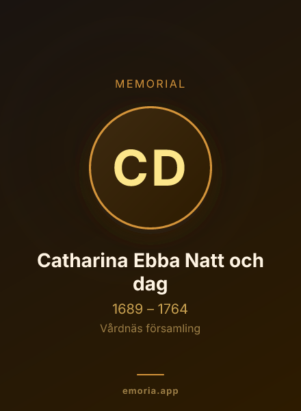 Memorial portrait of Catharina Ebba Natt och dag