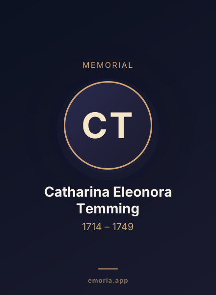 Memorial portrait of Catharina Eleonora Temming
