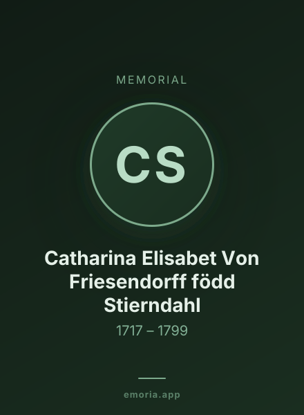 Memorial portrait of Catharina Elisabet Von Friesendorff född Stierndahl