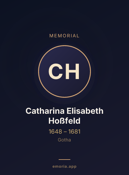 Memorial portrait of Catharina Elisabeth Hoßfeld