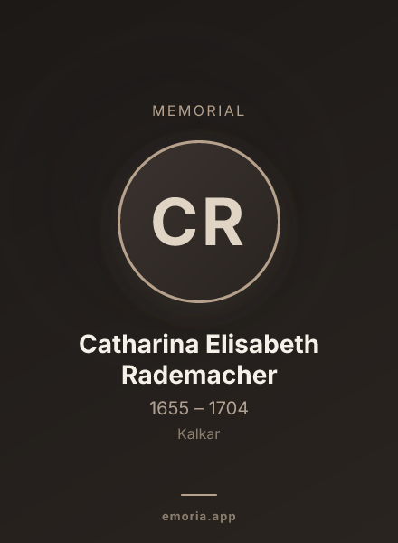 Memorial portrait of Catharina Elisabeth Rademacher