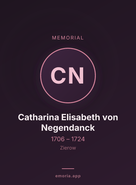 Memorial portrait of Catharina Elisabeth von Negendanck