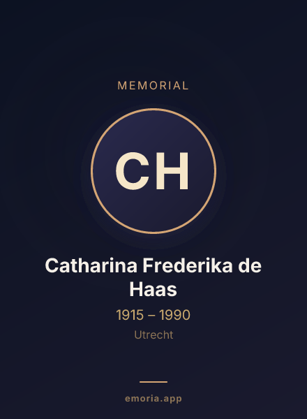 Memorial portrait of Catharina Frederika de Haas