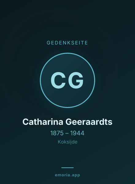 Gedenkportrait von Catharina Geeraardts