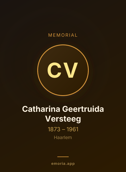 Memorial portrait of Catharina Geertruida Versteeg