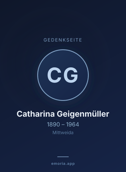 Gedenkportrait von Catharina Geigenmüller