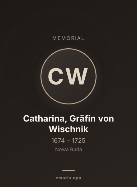 Memorial portrait of Catharina, Gräfin von Wischnik