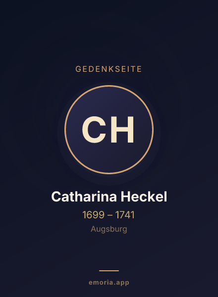 Gedenkportrait von Catharina Heckel