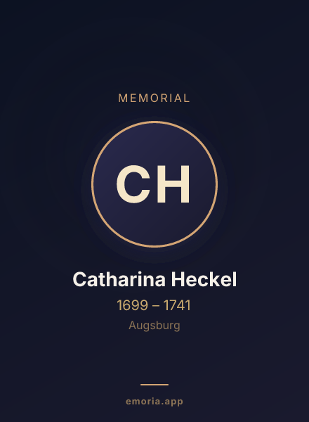 Memorial portrait of Catharina Heckel