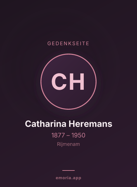 Gedenkportrait von Catharina Heremans
