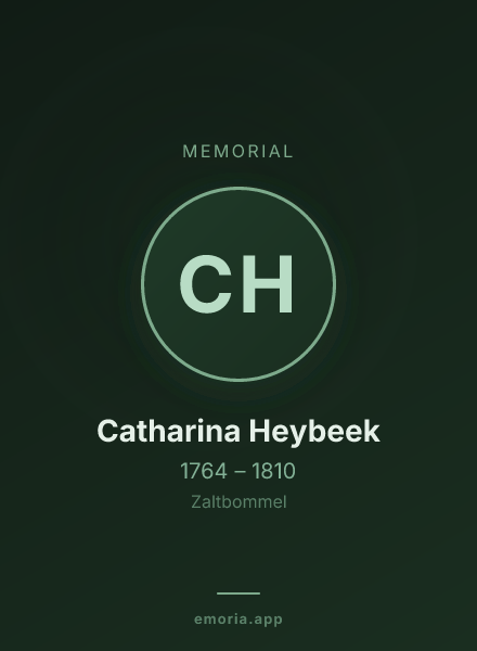 Memorial portrait of Catharina Heybeek