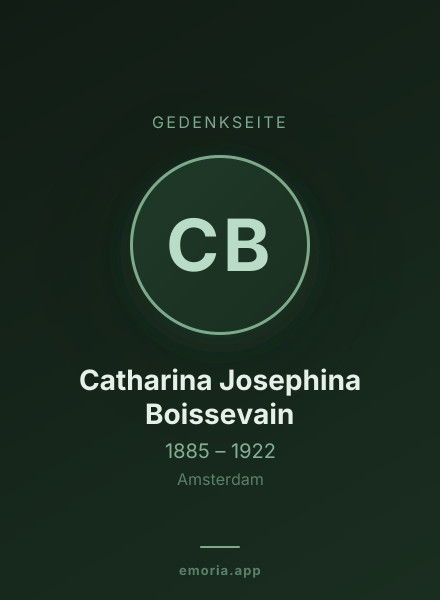 Gedenkportrait von Catharina Josephina Boissevain