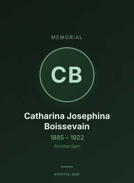 Memorial portrait of Catharina Josephina Boissevain