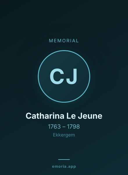 Memorial portrait of Catharina Le Jeune