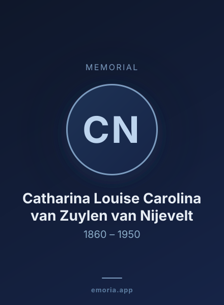 Memorial portrait of Catharina Louise Carolina van Zuylen van Nijevelt