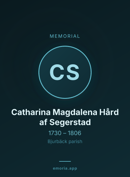 Memorial portrait of Catharina Magdalena Hård af Segerstad