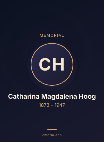 Memorial portrait of Catharina Magdalena Hoog