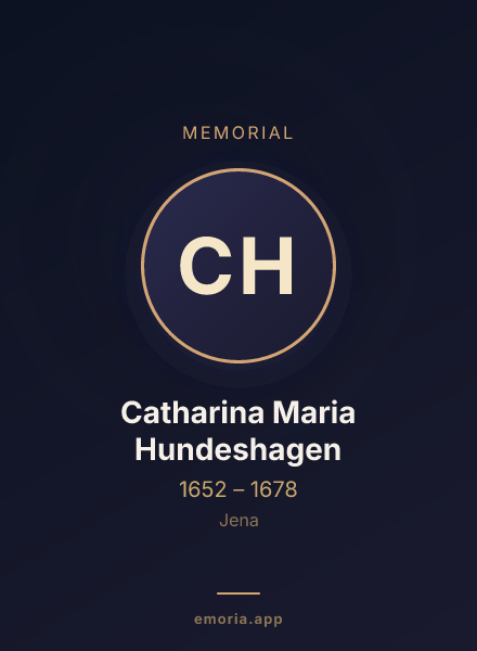 Memorial portrait of Catharina Maria Hundeshagen