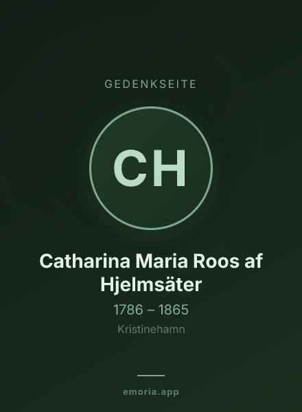 Gedenkportrait von Catharina Maria Roos af Hjelmsäter