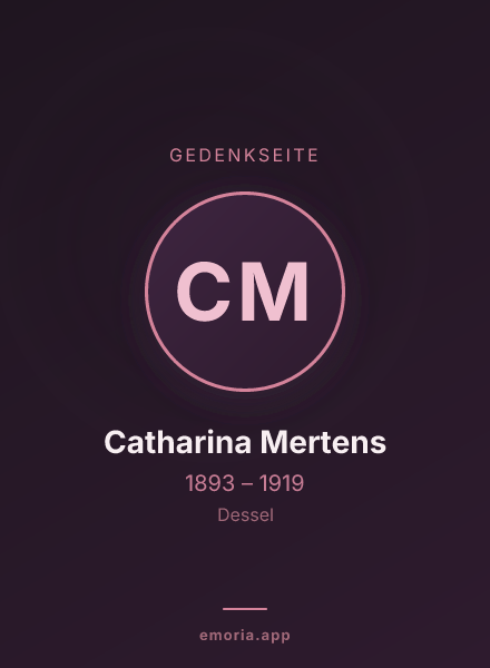 Gedenkportrait von Catharina Mertens