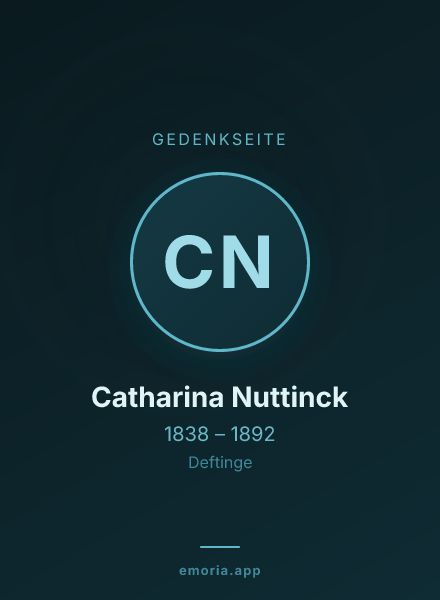 Gedenkportrait von Catharina Nuttinck