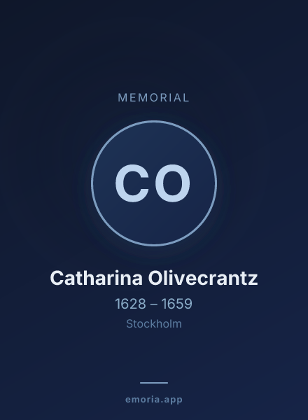Memorial portrait of Catharina Olivecrantz