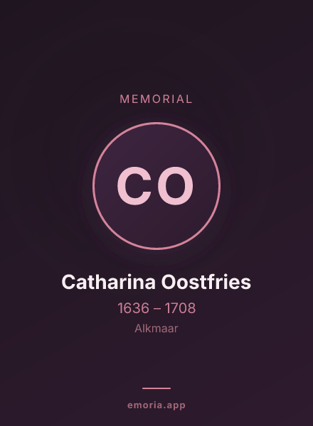 Memorial portrait of Catharina Oostfries