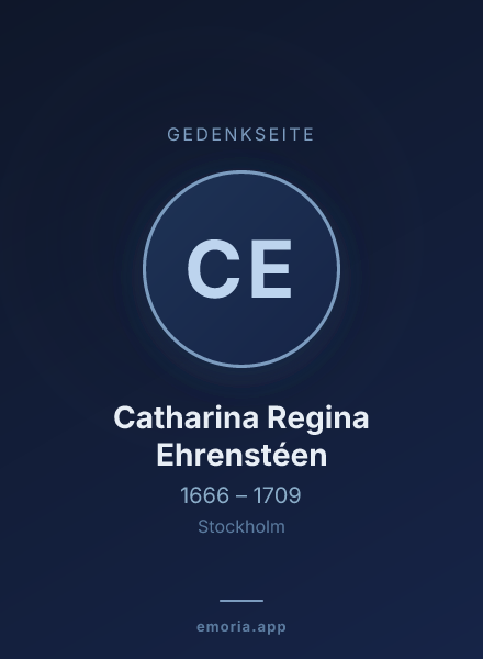 Gedenkportrait von Catharina Regina Ehrenstéen
