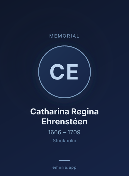 Memorial portrait of Catharina Regina Ehrenstéen
