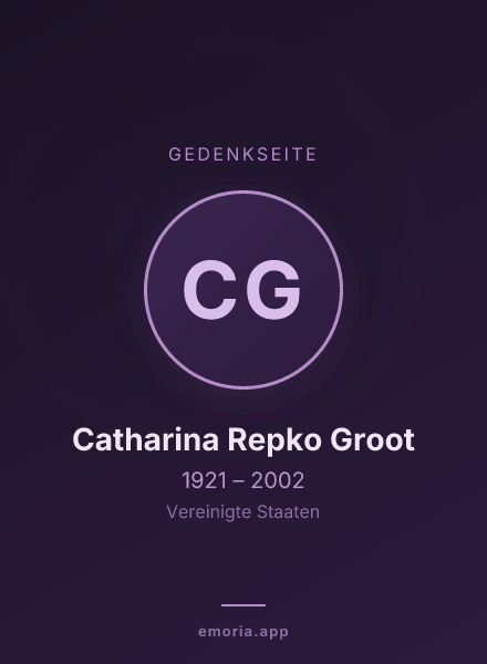 Gedenkportrait von Catharina Repko Groot