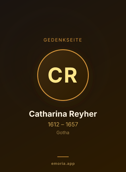 Gedenkportrait von Catharina Reyher