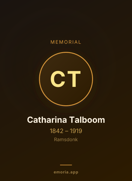 Memorial portrait of Catharina Talboom
