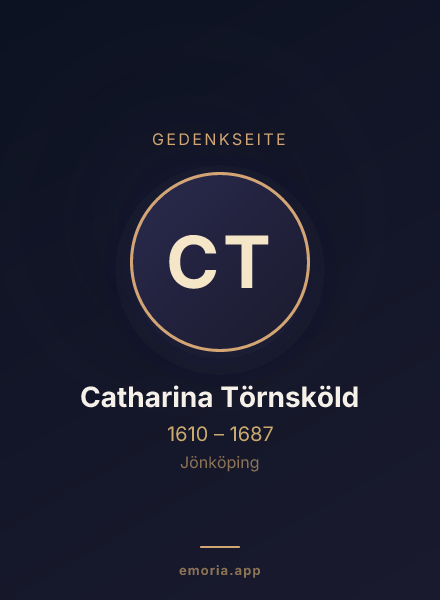 Gedenkportrait von Catharina Törnsköld