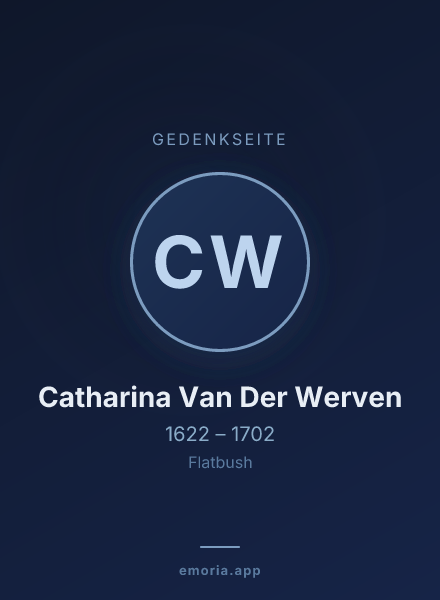 Gedenkportrait von Catharina Van Der Werven