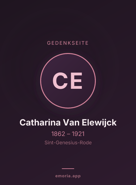 Gedenkportrait von Catharina Van Elewijck