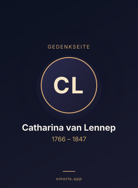 Gedenkportrait von Catharina van Lennep