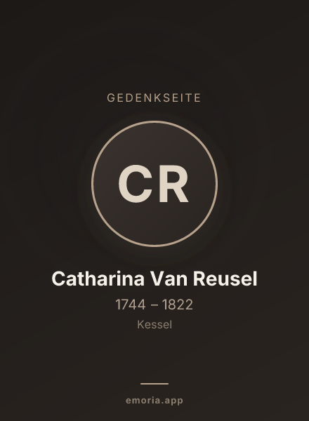 Gedenkportrait von Catharina Van Reusel