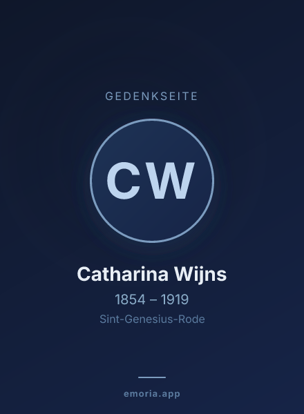 Gedenkportrait von Catharina Wijns