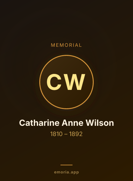 Memorial portrait of Catharine Anne Wilson