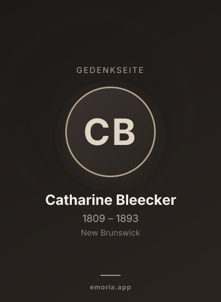 Gedenkportrait von Catharine Bleecker