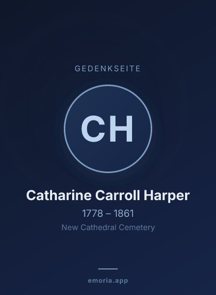 Gedenkportrait von Catharine Carroll Harper