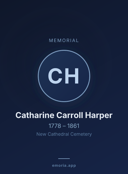 Memorial portrait of Catharine Carroll Harper