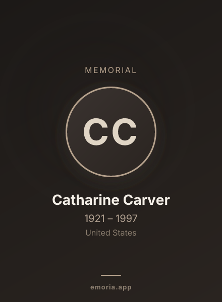 Memorial portrait of Catharine Carver