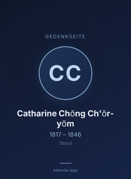 Gedenkportrait von Catharine Chŏng Ch'ŏr-yŏm