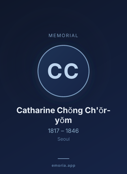Memorial portrait of Catharine Chŏng Ch'ŏr-yŏm