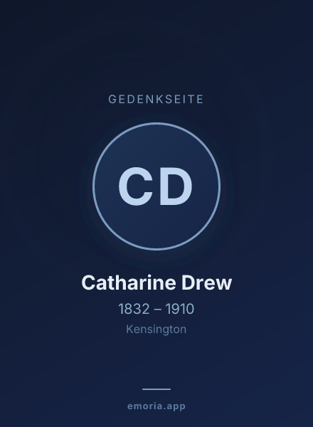 Gedenkportrait von Catharine Drew