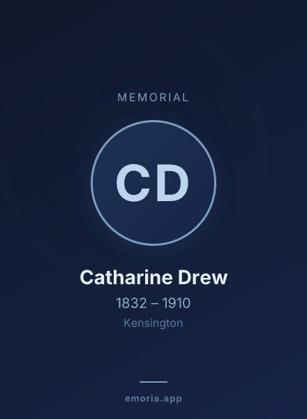 Memorial portrait of Catharine Drew